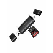  Картридер на два слота UGREEN CM803 (65024) 2-in-1 USB-C - USB-A SD Card Reader черный 