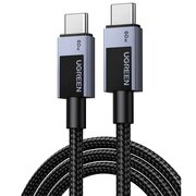  Кабель UGREEN L524 (55776) USB-C to USB-C PD 3A Fast Charging Braided Date Cable 3m Space Gray 