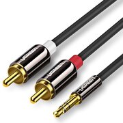  Аудиокабель UGREEN AV116 (10583) 3.5mm Male to 2RCA Male Cable 1.5m Black 