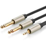  Кабель UGREEN AV126 (10613) 3.5mm TRS to Dual 6.35mm TS Audio Cable 1m Gray 