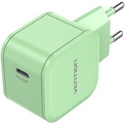  Сетевое зарядное устройство Vention FEJG0-EU на 1 порт USB С 20W Зелёный 