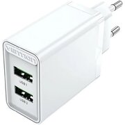  Сетевое зарядное устройство Vention FBAW0-EU на 2 порта USB (A+A) QC 3.0 Белый 
