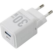  Сетевое зарядное устройство Vention FEQW0-EU на 2 порт USB С+A GaN 30W Белый 