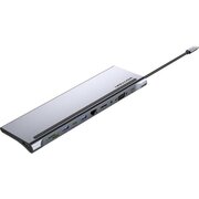  Мультифункциональная док-станция Vention THSHC USB Type C 12 в 1 Type-C M/HDMI F+VGA F+DisplayPort F+RJ45+USB 3.0+USB 2.0 Type-AF+USB F+DC Jack 3.5mm+ 