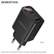  СЗУ BOROFONE BA96A Ilustre PD20W+QC3.0 with digital display EU черный 