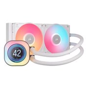  СВО Corsair iCUE Link Titan 240 RX LCD (CW-9061025-WW) (240mm, White, RGB/ Fans 2x120mm, 73.5CFM, 36dBA) 