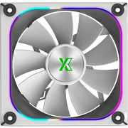  Вентилятор дополнительный XASTRA FZ120W ARGB reverse single pack 120x120x28мм (PWM, FDB, ARGB, Matrix screen, Daisy-chain соединение, 0-2000 rpm) 