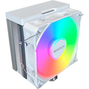  Кулер Montech NX400 ARGB (NX400ARGBWH) Soc-AM5/AM4/1200/1700/1851 белый 4-pin 34.17dB Al+Cu 220W Ret 