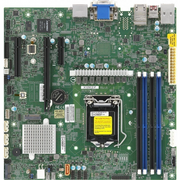  Материнская плата Supermicro MBD-X12SCZ-F-O (Soc-1200 iW480 mATX 4xDDR4 4xSATA3 SATA RAID Eth) Ret 