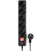  Сетевой фильтр Гарнизон ECL-5-B-1.4 5р, 10А, 1.4м черный 