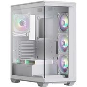  Корпус XASTRA Q600 6ARGB-C10-WH White (Q600-6FM12A-C10-WH) ATX/Aquarium/Screewless/6x120mm ARGB PWM FM fans/Argb+PWM HUB 10port 