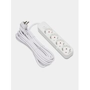  Сетевой фильтр Deli ET436 5м (4 розетки) белый 