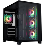 Корпус 1STPLAYER Megaview MV8-TP ARGB Black (MV8-TP-BK-3FC7R-1FC7) / ATX / 4x120mm ARGB fans 