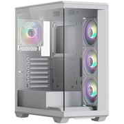  Корпус XASTRA Q600 4ARGB-C10-WH White (Q600-4FM12A-C10-WH) ATX/Aquarium/Screewless/3x120mm ARGB PWM FM fans/Argb+PWM HUB 10port 