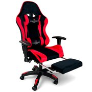  Кресло игровое Calviano 1585 черный/красный велюр 