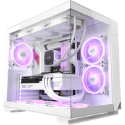  Корпус PcCooler C3T500 ARGB WH без БП, Midi-Tower, TG, 6x120mm 1xUSB-C 3.1 + 2xUSB-A 3.0, ATX, mITX White 