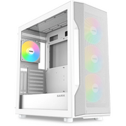  Корпус SAMA S40 White (S40-WHAPA4X1-GL) белый без БП, Midi-Tower, TG, 4x120mm ARGB, 2xUSB 3.0 + 1xUSB 3.1 Type-C, ATX, mITX 