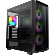  Корпус Montech X5 черный без БП ATX 4x120mm 1xUSB2.0 1xUSB3.0 audio bott PSU 