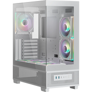  Корпус XASTRA Q500 6ARGB-C10-UC White (Q500-6FM12A-C10-UC-WH) ATX/Aquarium/Screewless/ 6x120mm ARGB PWM FM fans/Argb+PWM HUB 10port/ Type-C 