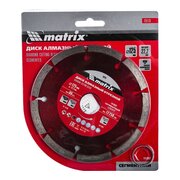  Диск алмазный Matrix 73173 по бет/кирп/кам d-125мм dпосад-222мм угловые шлифмашины (упак 1шт) 