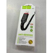  УЦ Дата-кабель HOCO X59 Victory charging data cable iP, 2м черный (плохая упаковка) 