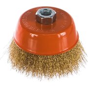  Корщетка-насадка Sturm! 5240103 для УШМ чашка М14, D100мм, латунир. волнистая пров 