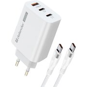  Сетевое ЗУ Defender UPС-60 (83681) 65W, USB A+C+С, кабель Type-C 