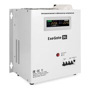  Стабилизатор напряжения Exegate Master AV-15000 EX291764RUS настенный 15000ВА, вход 140-260В, цветной дисплей, выход 220В±8%, КПД 98% 