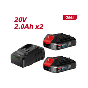  Набор аккумулятор и зарядное устройство Deli DE-CM20A2E (2АКБ 20V 2А*ч + ЗУ 2A, 20V) 