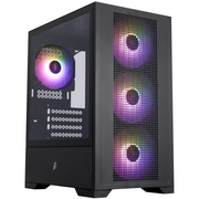  Корпус 1STPLAYER Go2 ARGB Black ( Go2-BK-4F7) / mATX / 4x120mm ARGB fans 