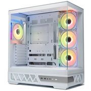  Корпус XASTRA Q700 4ARGB-C10-UC White (Q700-4FM12A-C10-UC-WH) ATX/Aquarium/Screewless/4x120mm ARGB PWM mirror fans/Argb+PWM HUB 10port/Type C 