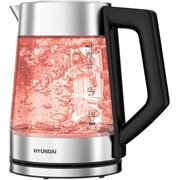  Электрочайник Hyundai HYK-G4402 черный и серебристый 