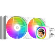  СВО ID-COOLING FX240 LCD White LGA1851/1700/1200/115X/AM4/AM5 (TDP 300W, ARGB Fan and Pump, LCD Display, PWM, Dual Fan) 