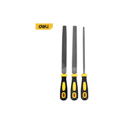  Набор напильников Deli DL352083 3шт инструментальная сталь T12, обрезиненная пластиковая рукоятка 