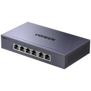  Коммутатор сетевой UGREEN CM741 (35371EU) 6-Port 4*PoE 2*Gigabit Ports Ethernet Switch серый космос 