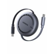  Кабель UGREEN L531 (65905) 100W USB-C to USB-C PD Fast Charging Retractable Cable Max. Длина 1м серый космос 