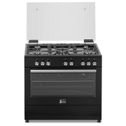  Кухонная плита Simfer F96MB52001 газовая, стеклянная крышка, черный 