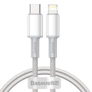  Кабель Baseus CATLGD-02 High Density Braided Fast Charging Data Cable Type-C to iP PD 20W 1m White 