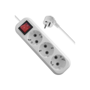  Удлинитель DEFENDER L330 (99360) 16А, 5м, заземление, выключ 