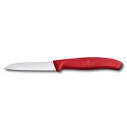  Нож кухонный Victorinox Swiss Classic 6.7401.C1 стальной для чистки овощей и фруктов лезв.80мм прямая заточка красный 