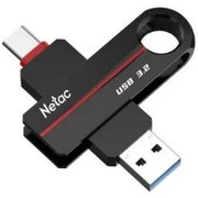  USB-флешка Netac US18 (NT03US18C-256G-32BK) USB3.2+TypeC Dual 256Gb 