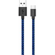  Дата-кабель PERO DC-04 Type-C, 3А, 1м, Blue-black Fast Charge 