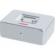  Ящик для денег BRAUBERG 291059 90х180х250мм, ключевой замок, серебристый 