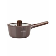  Сотейник ZEIDAN Z-90268 Mocco 2,3л со стеклянной крышкой d18см литой алюминий, деревянная ручка 