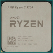  Процессор AMD Ryzen 7 5700 Tray (100-000000743) (AM4, 3.7GHz up to 4.6GHz/8x512Kb+16Mb, 8C/16T, 7nm, 65W 