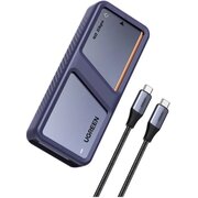  Бокс внешний для жесткого диска UGREEN D703 (65727) 40Gbps M.2 NVMe USB-C 4.0 SSD Enclosure серый 