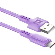  USB кабель DEFENDER F207 TypeC (87106VIO) 1м, 2.4А violet 