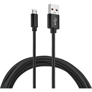  Кабель KINGPRICE KP-microUSB-2.4A-1m microUSB(m)-USB (m) 1м 2A черный 