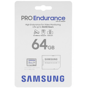  Карта памяти Samsung Pro Endurance (для видеорегистратора) Class 10 (MB-MJ64KA/APC) , microSDXC 64GB UHS-I, W 30 МБ/с, R 100 МБ/с, адаптер на SD 