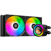  СВО ID-COOLING FX240 LCD (Soc 1851/1700/1200/115X/AM5/AM4, 2x120mm fan, 2000rpm, 27.2 дБ, 300W, PWM 4-pin/5V 3Pin ARGB,Cop) 